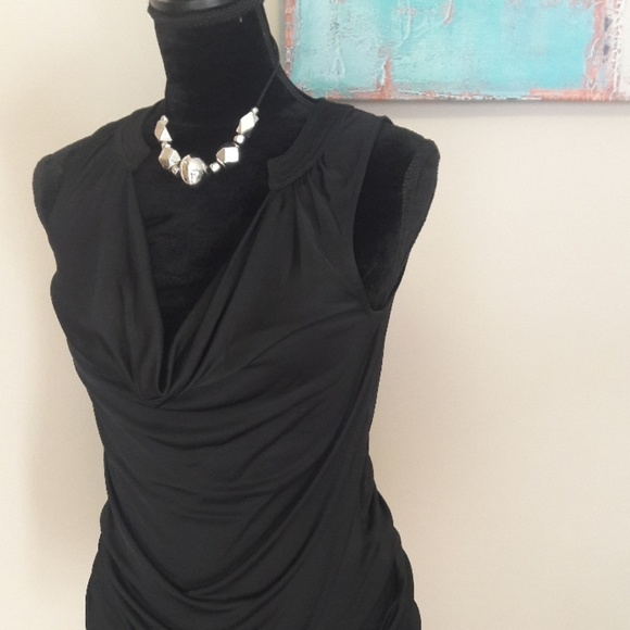 Shesaid.../Sleeveless/ Draped/ Neck /Top - Picture 6 of 8